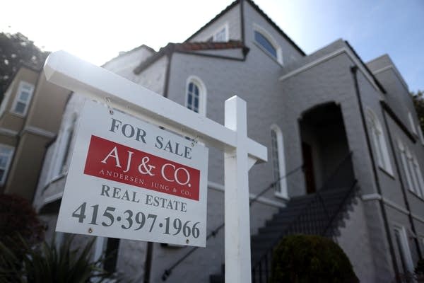 SAN FRANCISCO, CALIFORNIA - FEBRUARY 20: A for sale sign is posted in front of a home for sale on February 20, 2023 in San Francisco, California. As home prices continue to rise across the United States, San Francisco saw home prices drop 6.1 percent from the previous year with a median price of $1,230,000. Home prices in San Jose, California were down 5.8 percent from one year ago. 