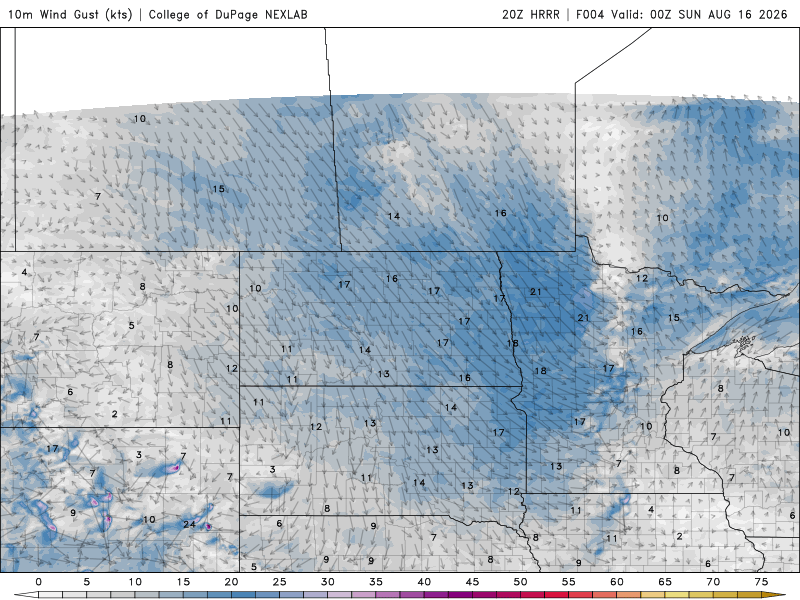 Wind speed and direction Saturday 7 p.m. to Sunday 7 a.m.