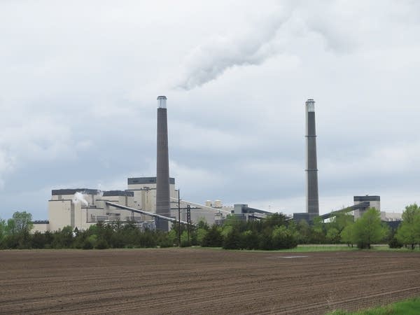 The Sherburne County Generating Station dominates the skyline.