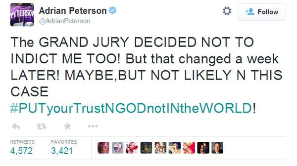 It’s not all about you, Adrian Peterson