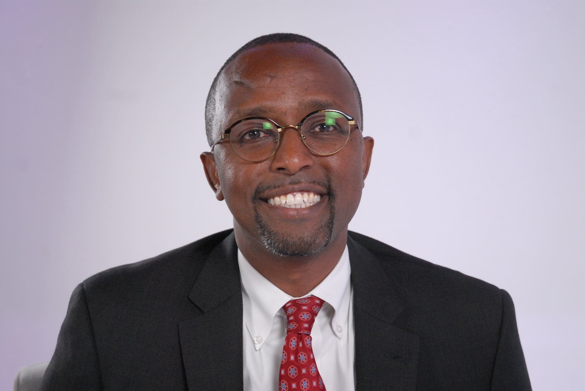 Jamal Abdulahi sits for a portrait at KARE 11 studio