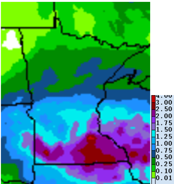 Quantitative precipitation forecast-5 day total