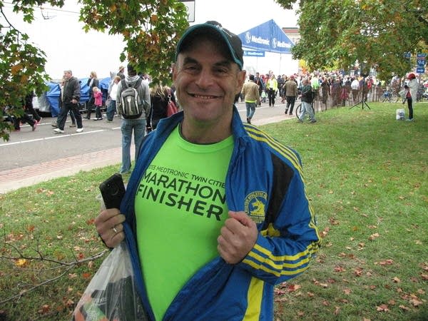 No wait, wait for Peter Sagal at the Twin Cities Marathon