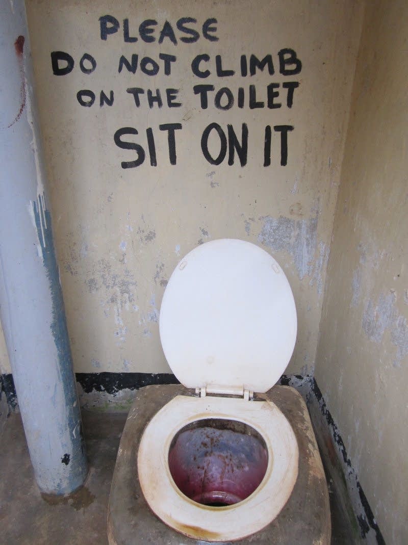 Toilet signs can be helpful -- and sometimes hilarity-inducing.