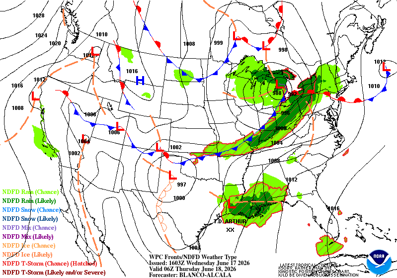Surface analysis valid Wednesday 1 p.m. 
