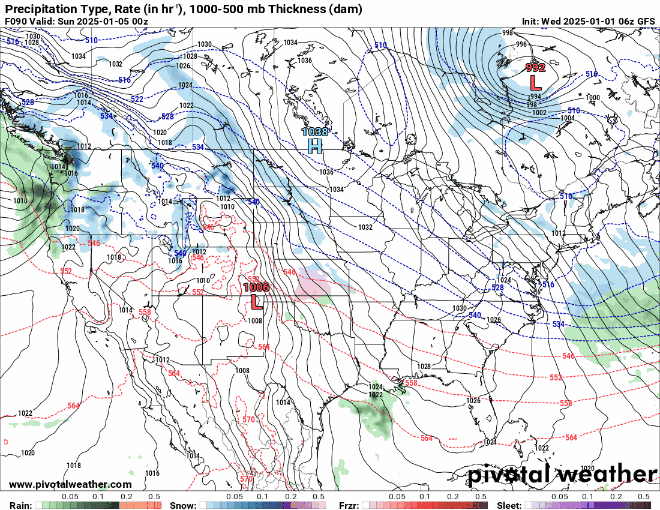 Forecast precipitation Saturday night through Monday morning