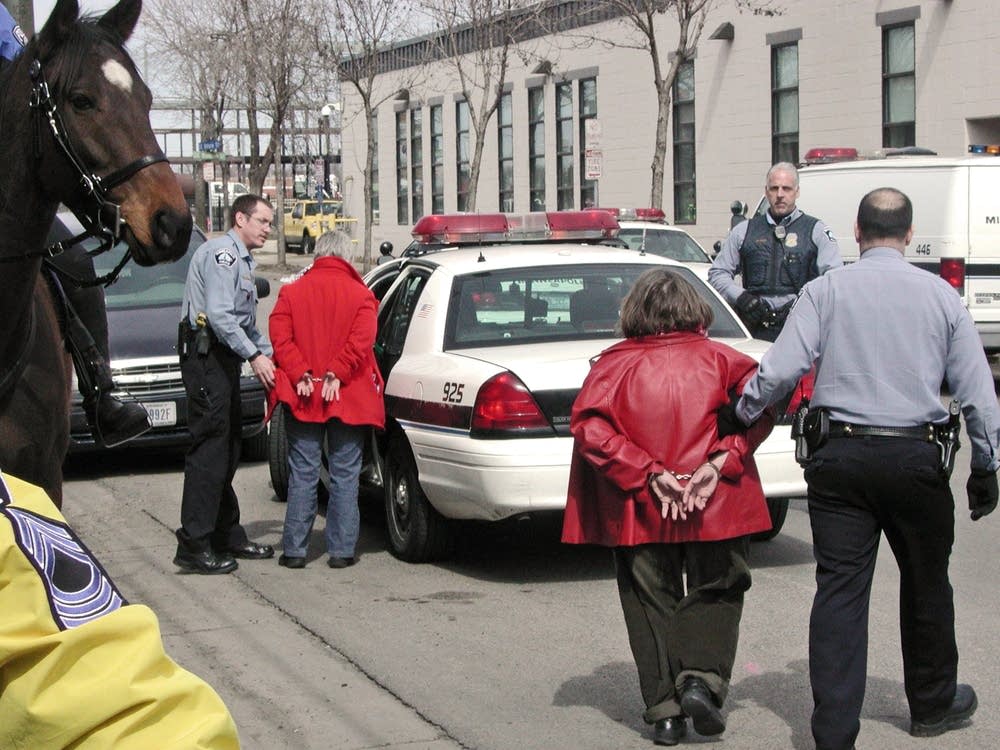 Protester arrest