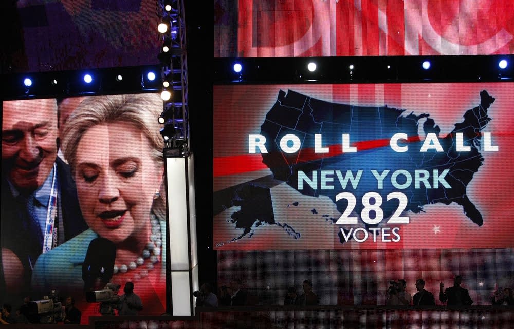 Hillary Clinton makes New York's roll call vote
