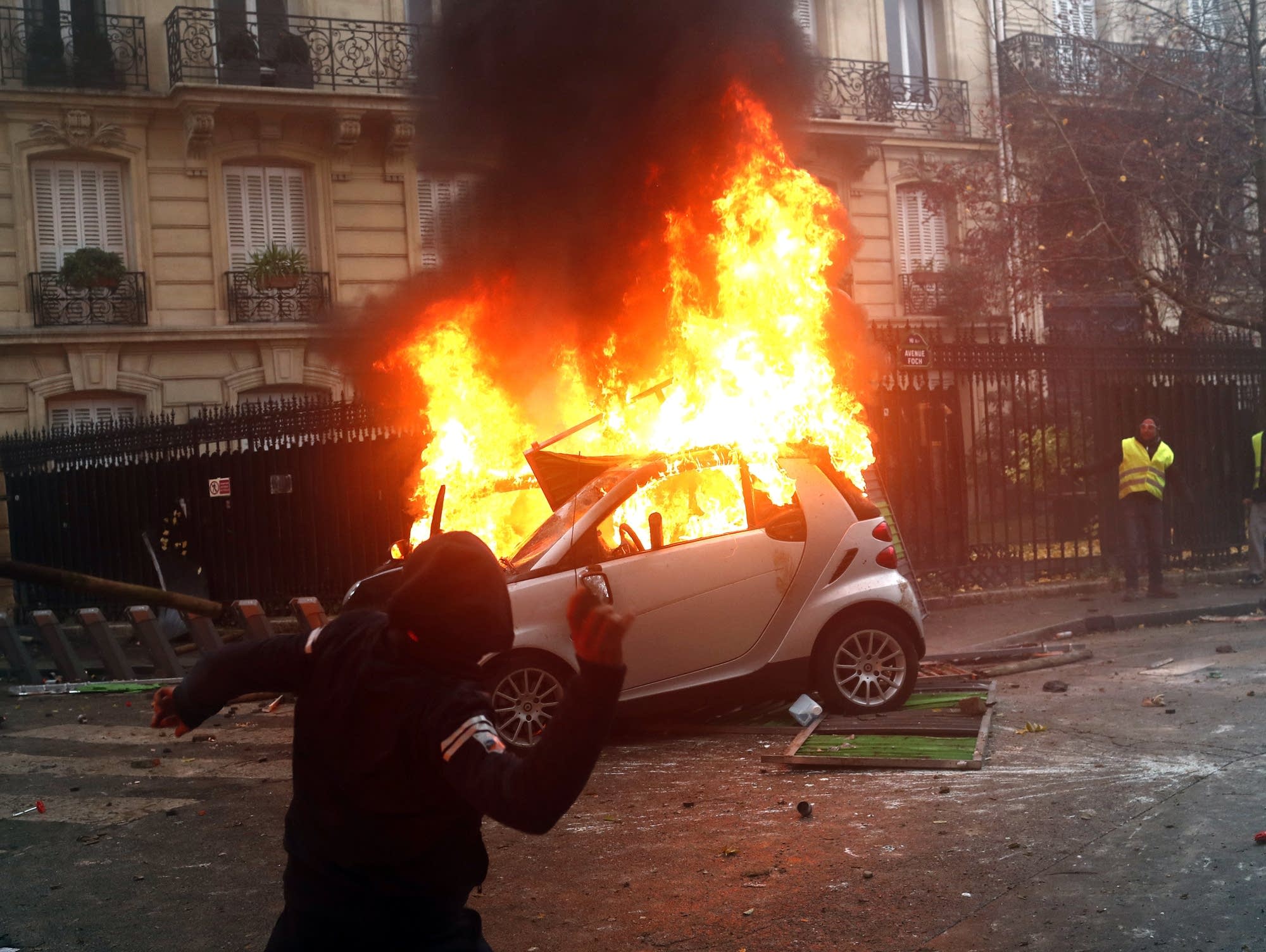 France's most violent urban riot in years engulfed parts of Paris Saturday