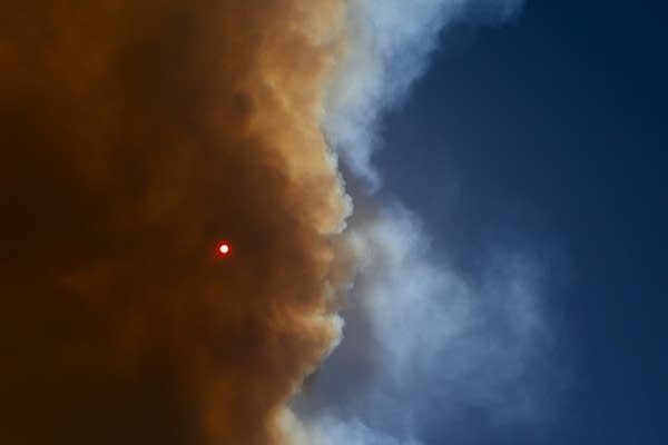 A plume of smoke