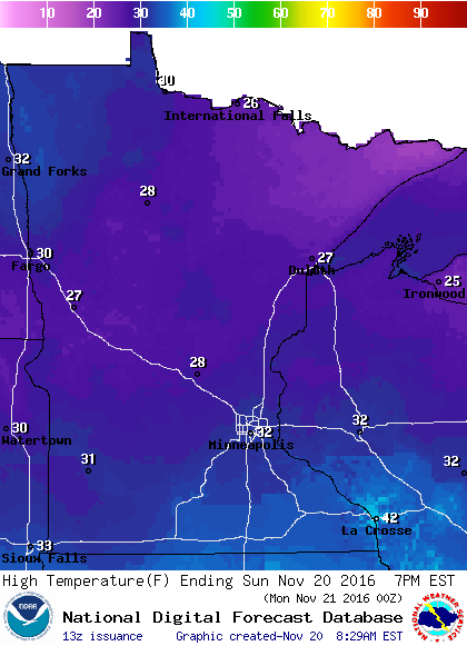 Cool with light winds; Tuesday snow