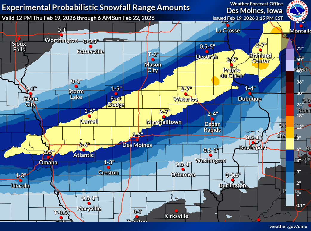 Snowfall projection