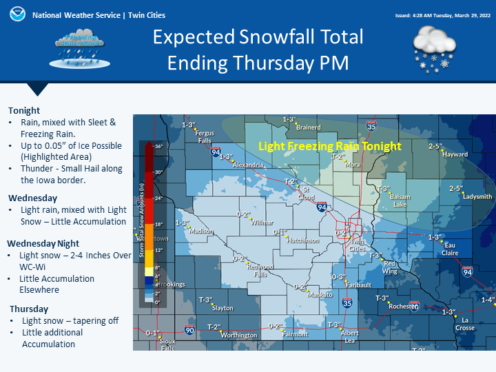 Midweek mess on the way: Rain south, ice and snow north