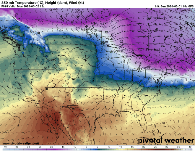Temperatures Monday through Thursday