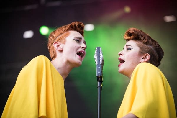 Lucius performing live at Rock the Garden 2015