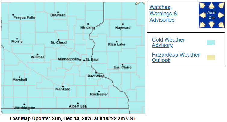 Cold weather advisory