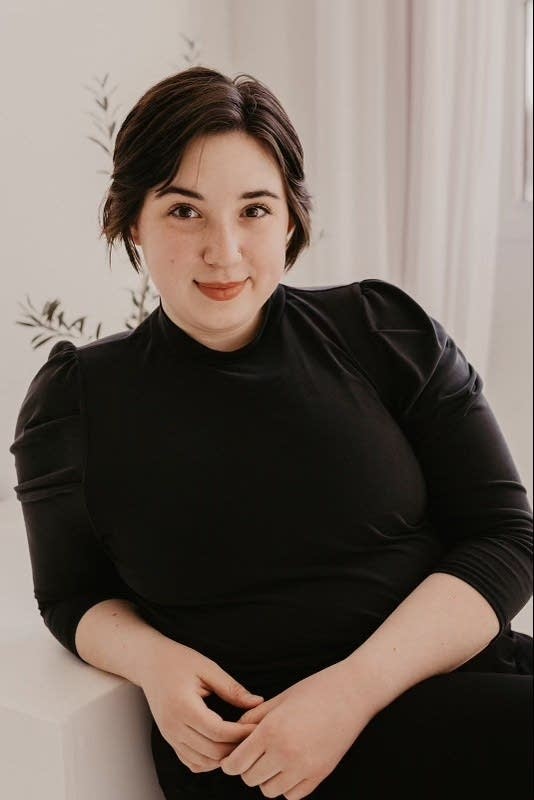 portrait of a woman in black clothes