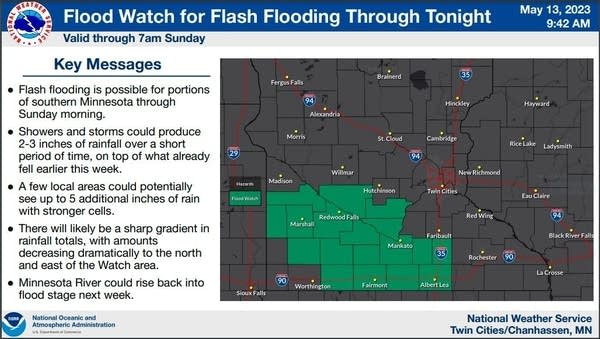 Rain at times Saturday and Saturday night, some t-storms too; Mainly dry on Sunday