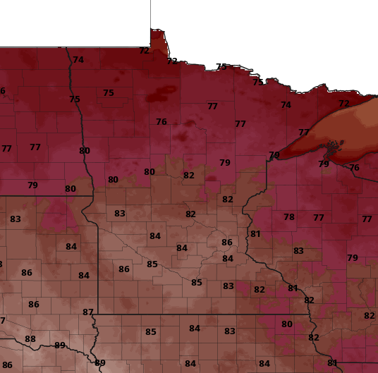 Warmer Monday with isolated late day thunder