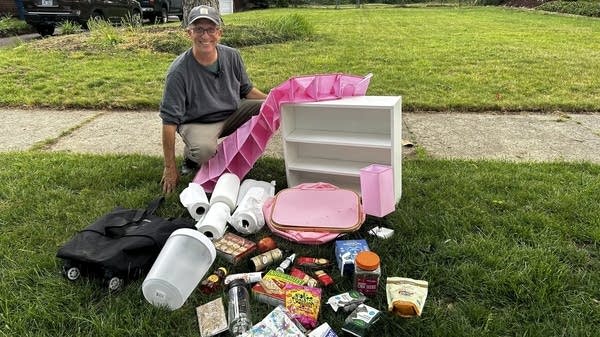 Dumpster diver Ben Krase sells some of the items he finds in Duke University dumpsters on eBay.