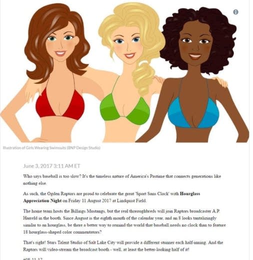 Minor league team cancels sexist promotion