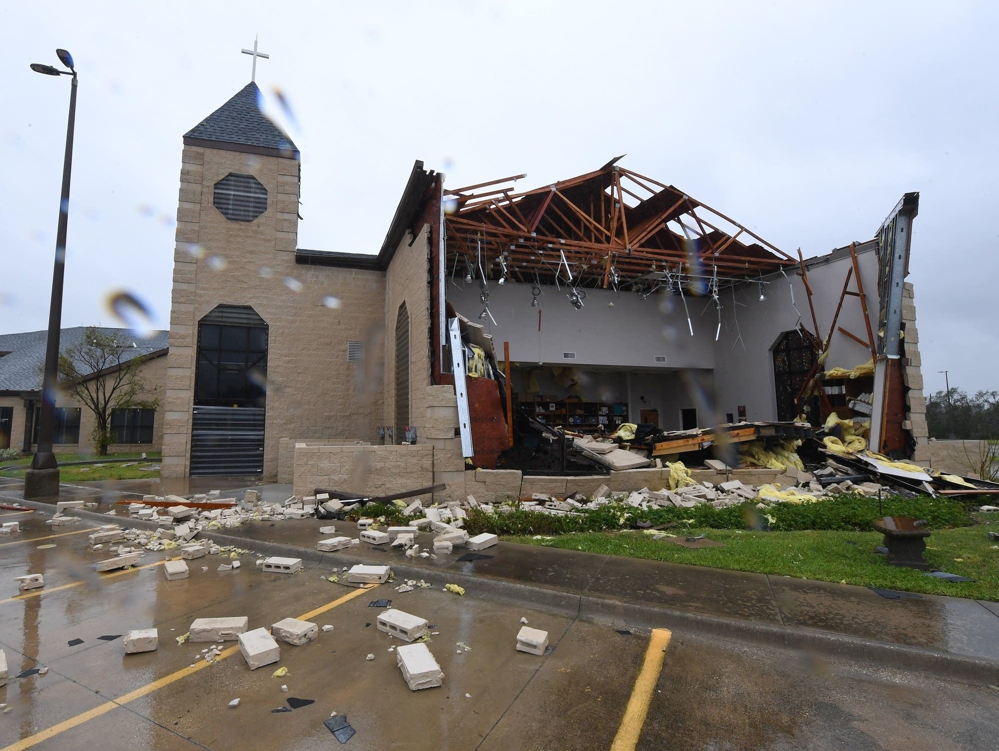 Damage to the First Baptist Church of Rockport