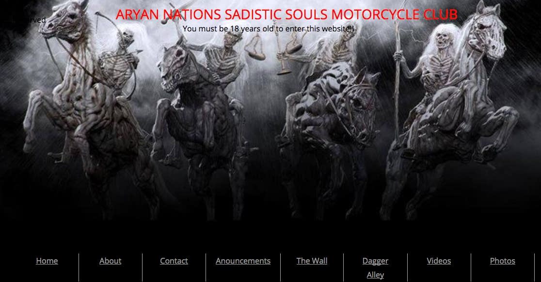 This motorcycle club is part of the Aryan Nations.