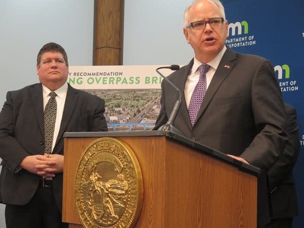 Gov. Tim Walz talks about his transportation plan.