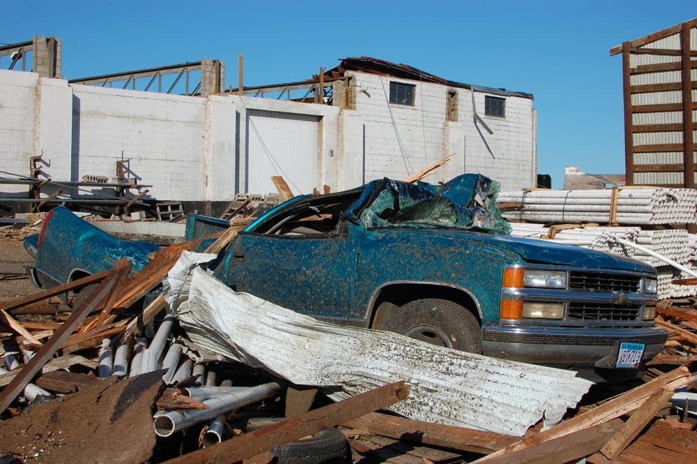 Destroyed car