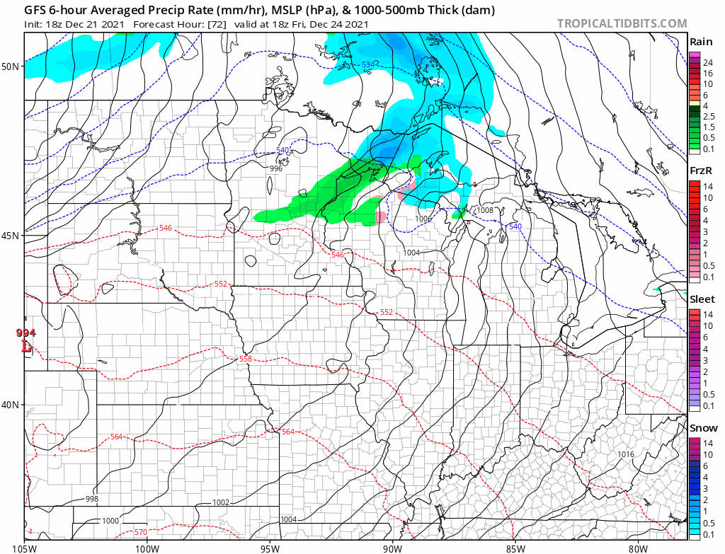 Christmas week warm front ahead; heavy snow chance emerging Christmas Day?