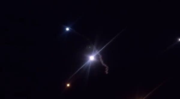 This still image from an Islamic Republic of Iran Broadcasting video shot on January 8, 2020, allegedly shows rockets launched from Iran againts the US military base in Ein-al Asad in Iraq. - Iran fired "more than a dozen" ballistic missiles on January 7, 2020, against two airbases in Iraq where US and coalition forces are based, the Pentagon said. "At approximately 5.30 pm (2230 GMT) on January 7, Iran launched more than a dozen ballistic missiles against US military and coalition forces in Iraq," Assistant to the Secretary of Defense for Public Affairs Jonathan Hoffman said in a statement. (Photo by HO / IRIB / AFP) / - Israel OUT / RESTRICTED TO EDITORIAL USE - MANDATORY CREDIT "AFP PHOTO / Islamic Republic of Iran Broadcasting" - NO MARKETING - NO ADVERTISING CAMPAIGNS - DISTRIBUTED AS A SERVICE TO CLIENTS - NO Access Israel Media / Persian Language TV Stations Outside Iran / Strictly No Access BBC Persian / VOA Persian / Manoto TV / Iran International / (Photo by HO/IRIB/AFP via Getty Images)