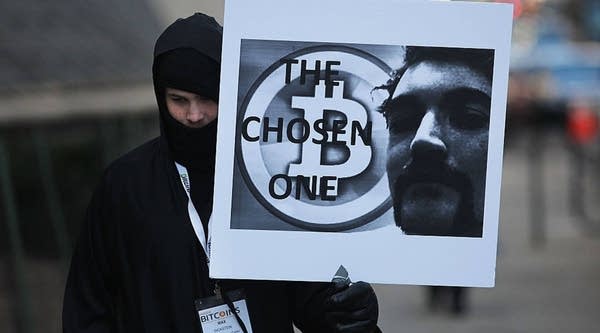 Max Dickstein stands with other upporters of Ross Ulbricht, the alleged creator and operator of the Silk Road underground market.