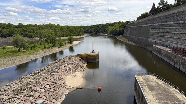 The Mississippi River downstream of Lock and Dam No. 1,