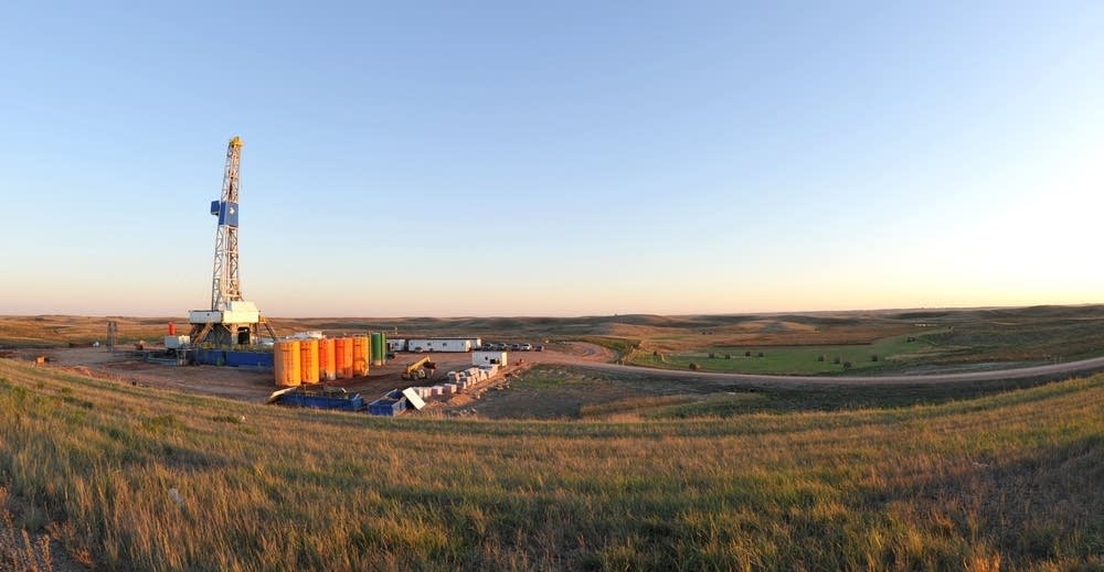 Oil drilling rig near Stanley, North Dakota