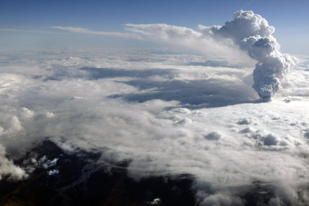 Volcano under Icelandic glacier