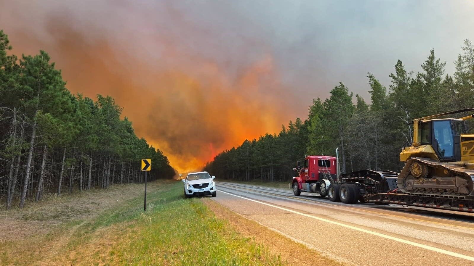 Crews continue battling Flanders Fire in Crow Wing County; evacuation orders remain in place