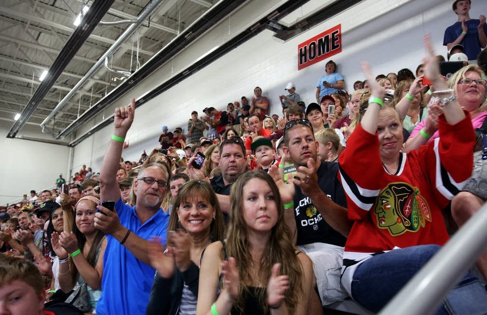 Cheering fans