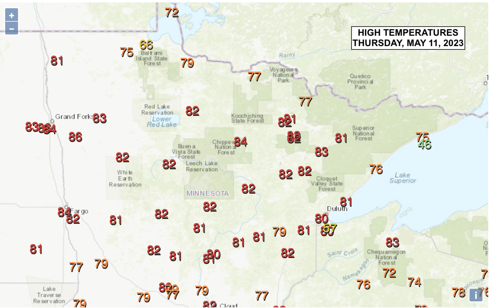 highs THU reported