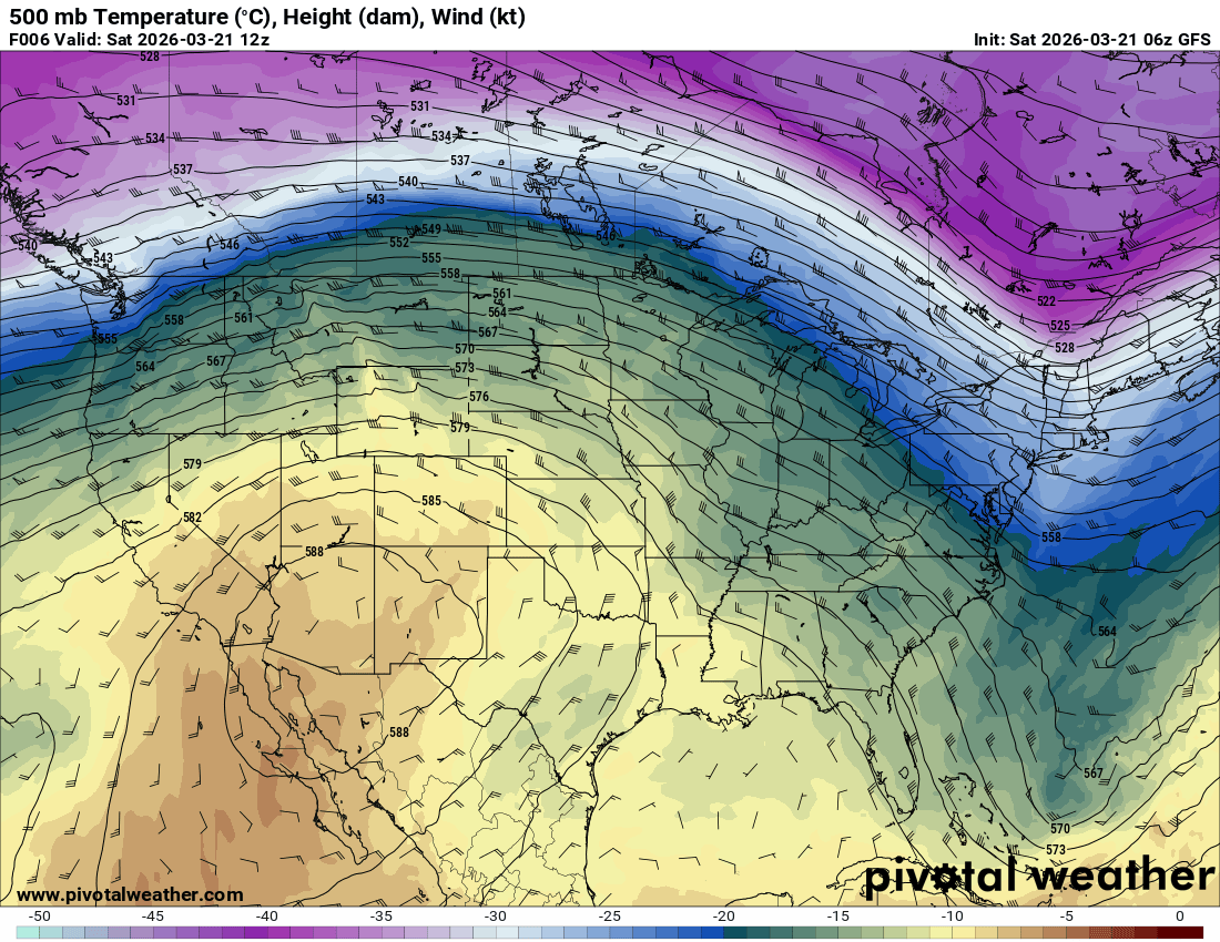 500 mb temperatures