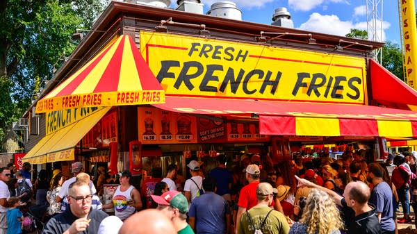 Fresh French Fries has been operating a state at the Minnesota State Fair since the 1970s, and goes through 400,000 pounds of potatoes in under two weeks.