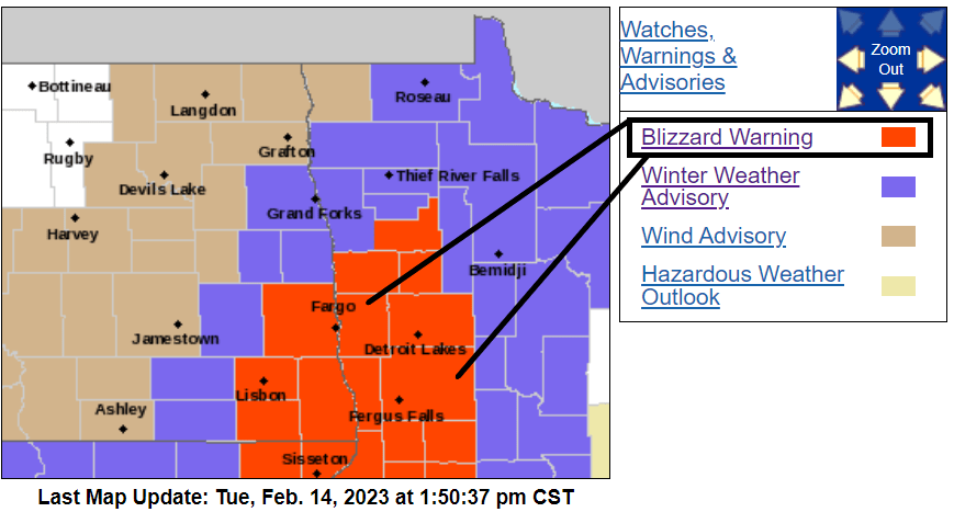 Winter weather warnings and advisories 2