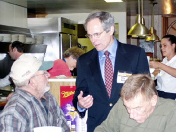 Hutchinson at the Wagon Wheel restaurant.