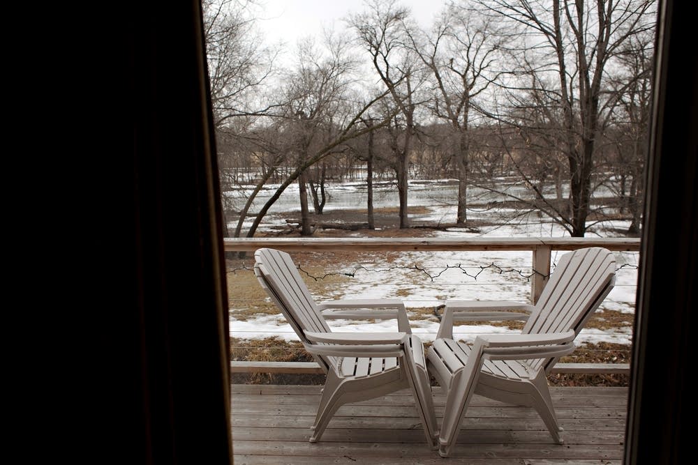 Deck overlooking river