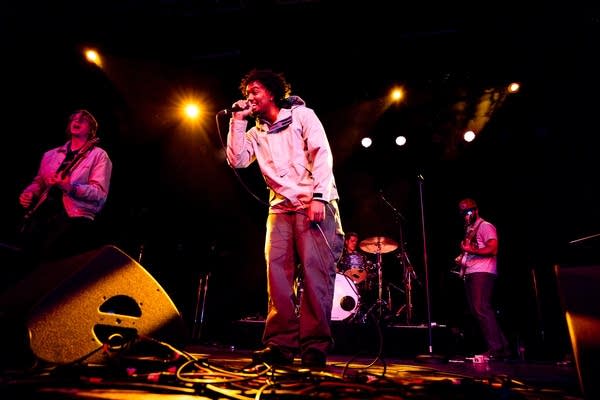 mati and his band performing on stage