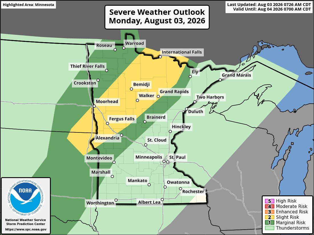 Severe weather threat for Monday