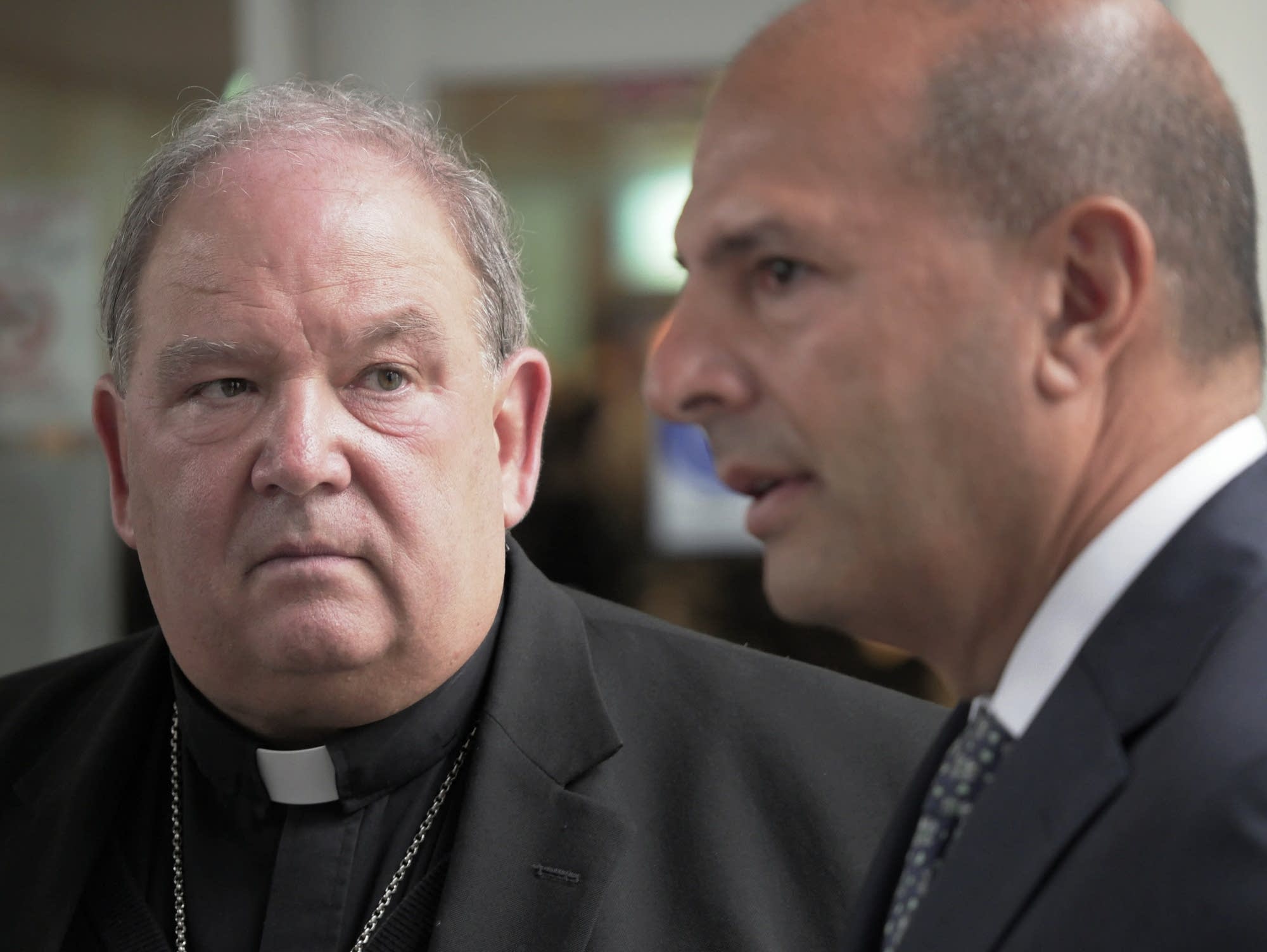 Archbishop Hebda, left, and Abood, Chair of the Reorganization Task Force