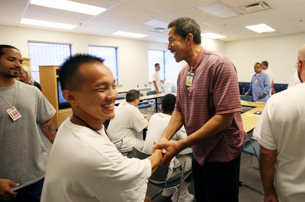 Greeting an inmate
