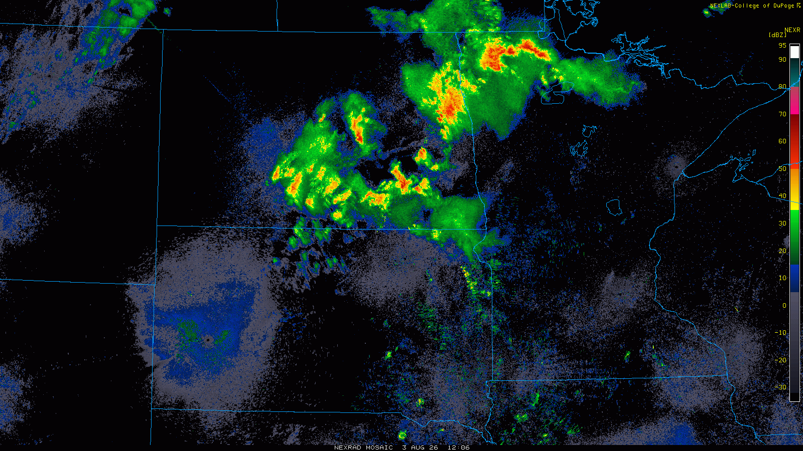 Radar loop from 7 a.m. to 10 a.m. Monday