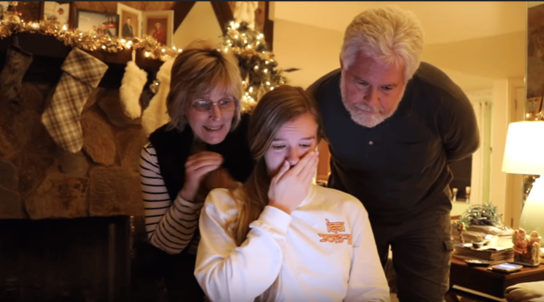 A   video  screenshot of Rylee Hickman, a high school senior in St. Petersburg, Florida, awaiting an early decision message from Cornell University.