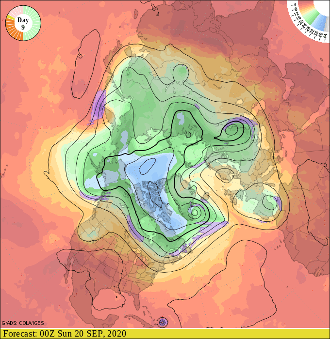 Upper air forecast map for 7 pm September 19